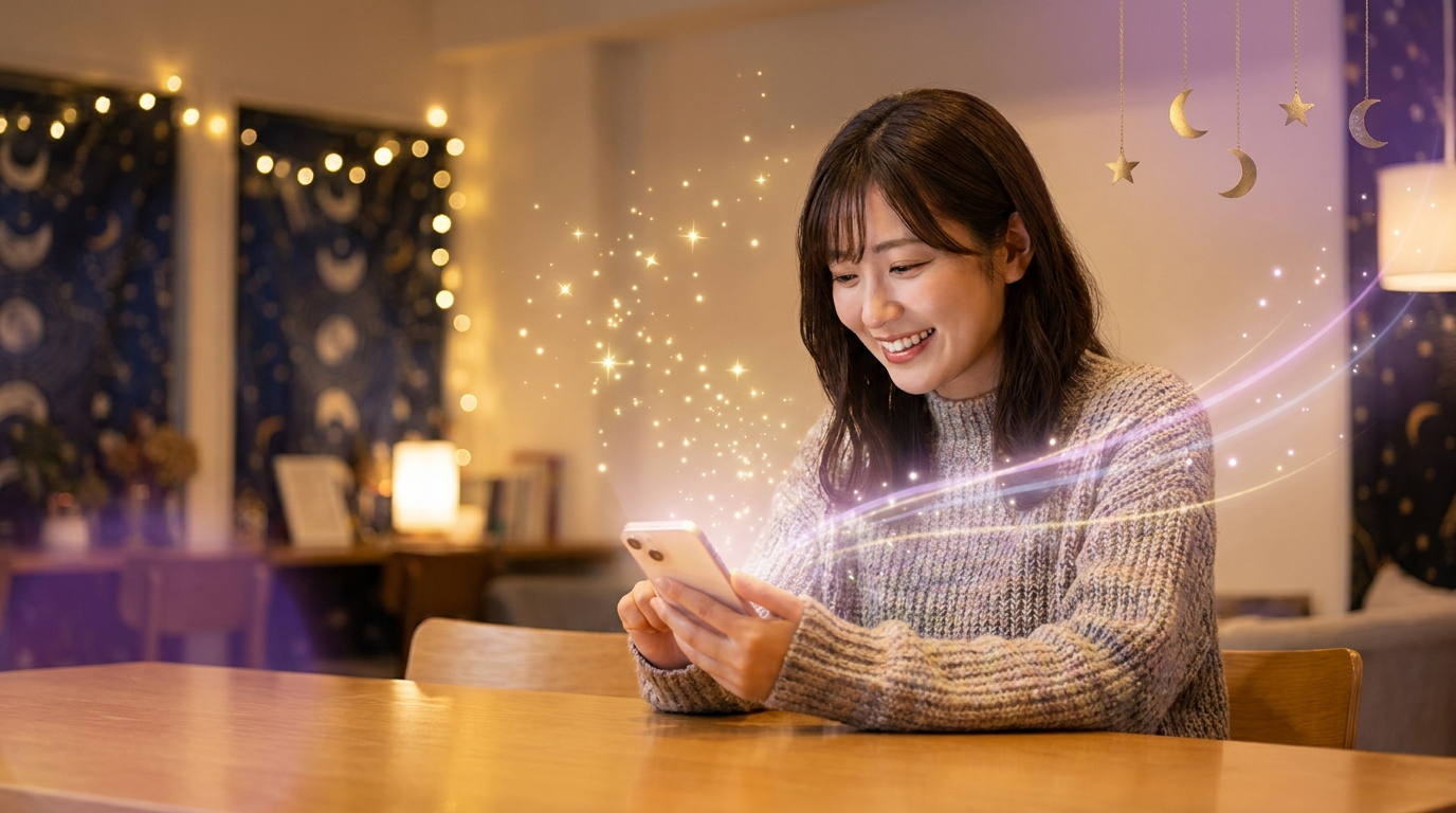 スマホで占うイメージ